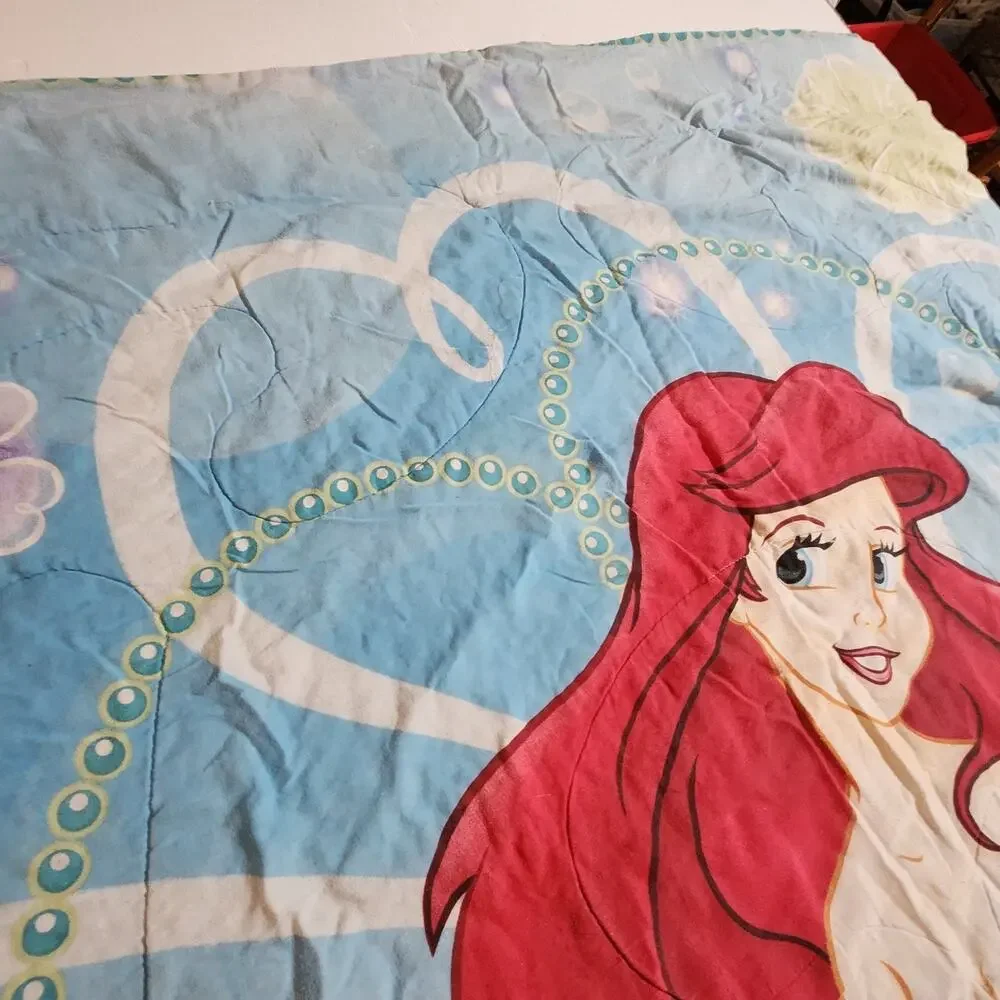 Vintage 90s Disney Ariel The Little Mermaid Comforter Twin Reversible Bedding